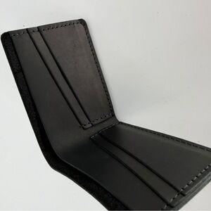 Portland Leather Goods Black Leather Bifold Wallet
